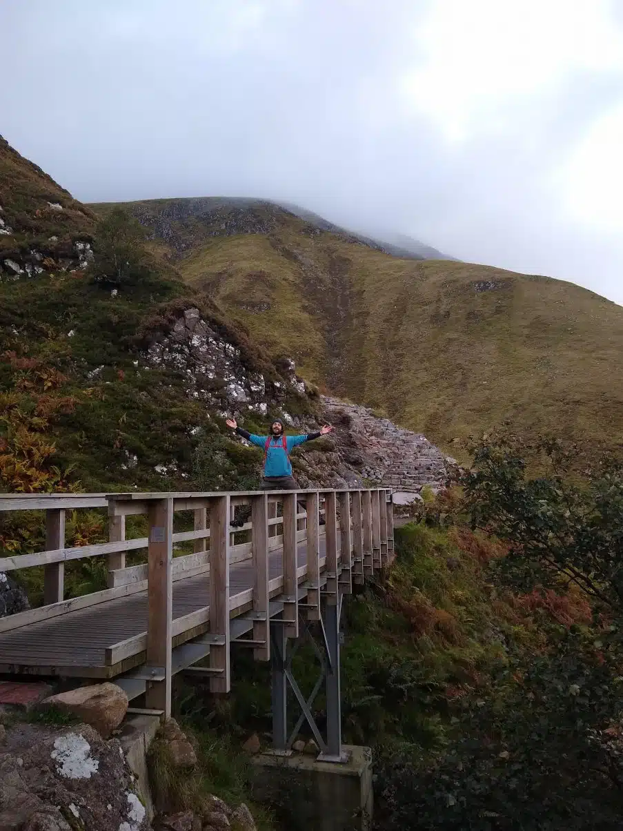 Man hiking Ben Nevis