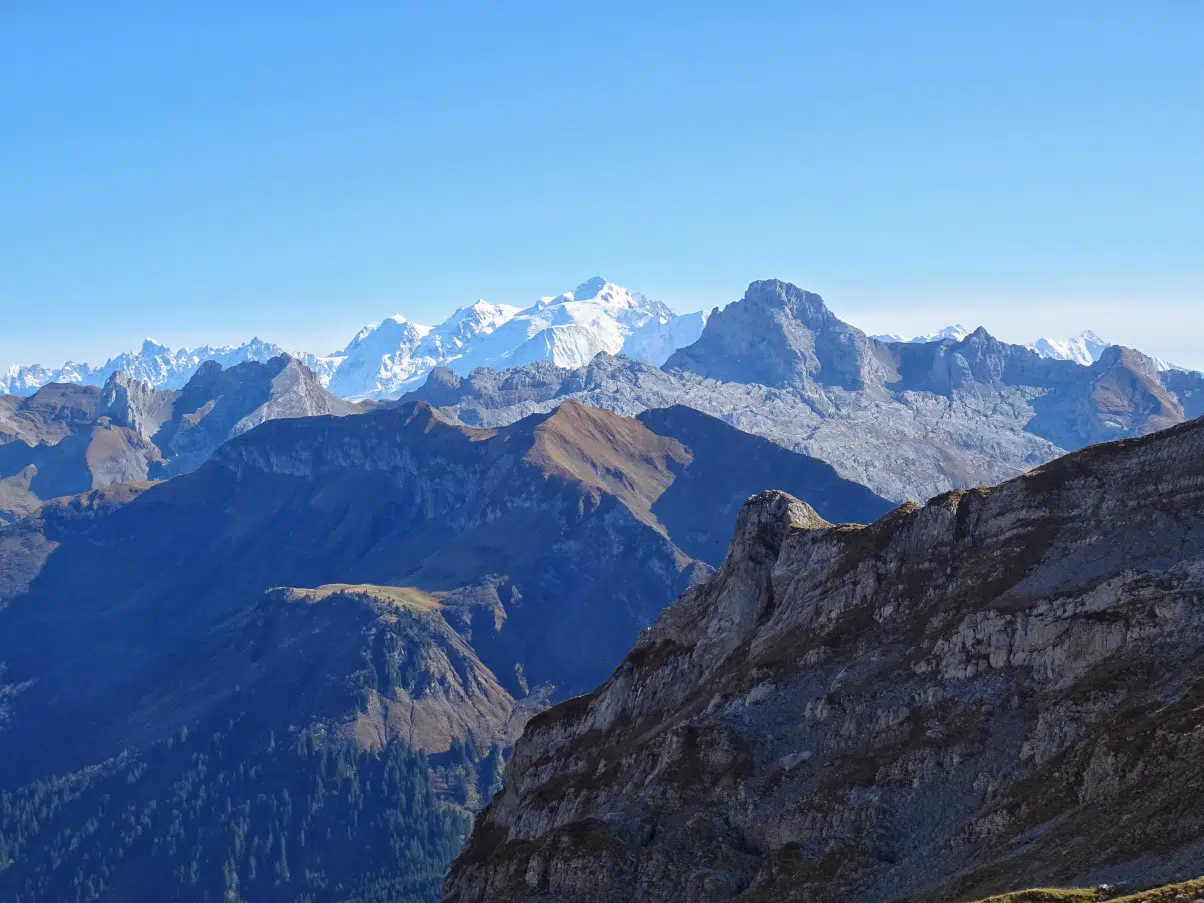 Alpine peaks in the French Alps