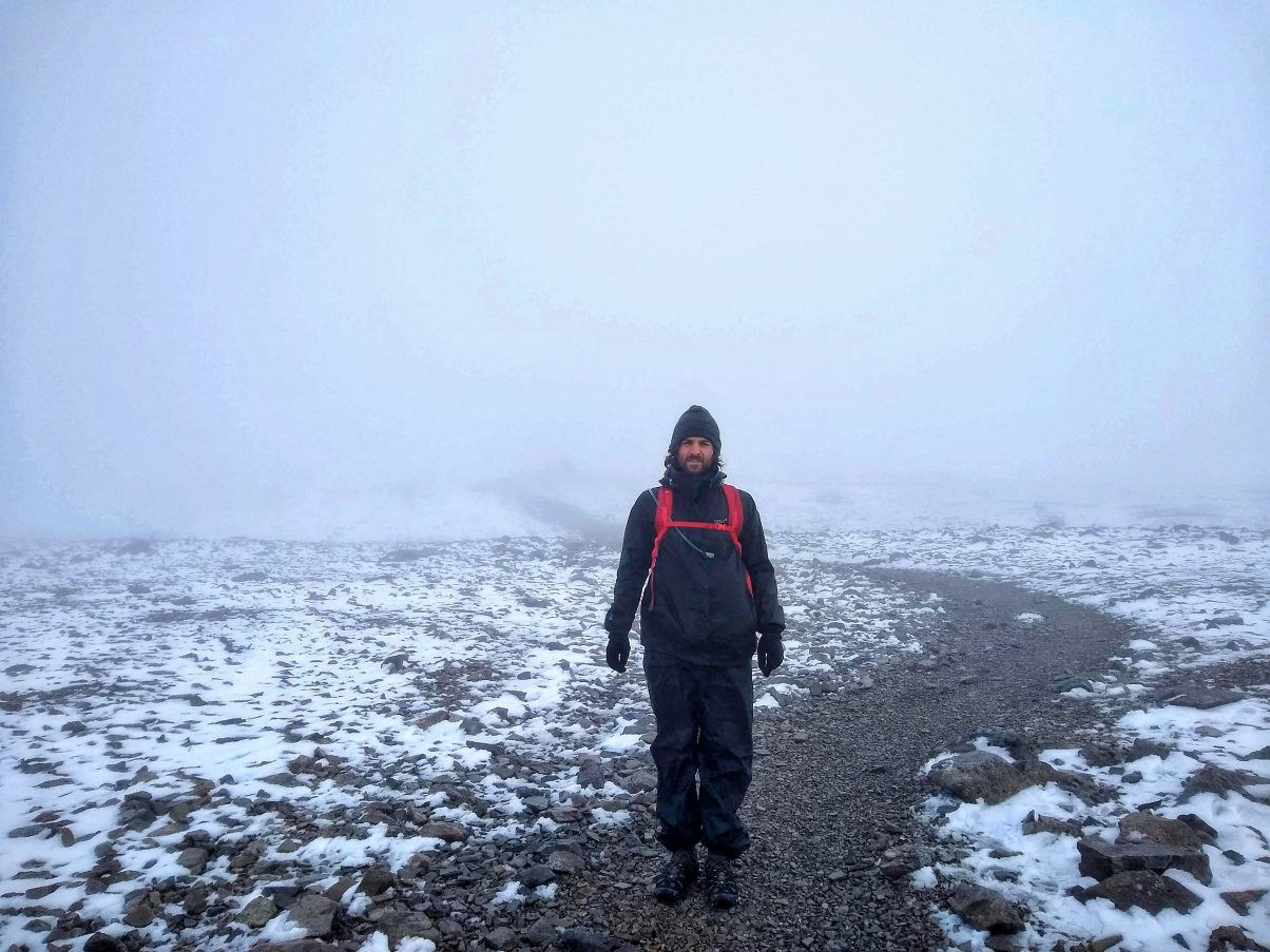 Ben Nevis foggy summit 