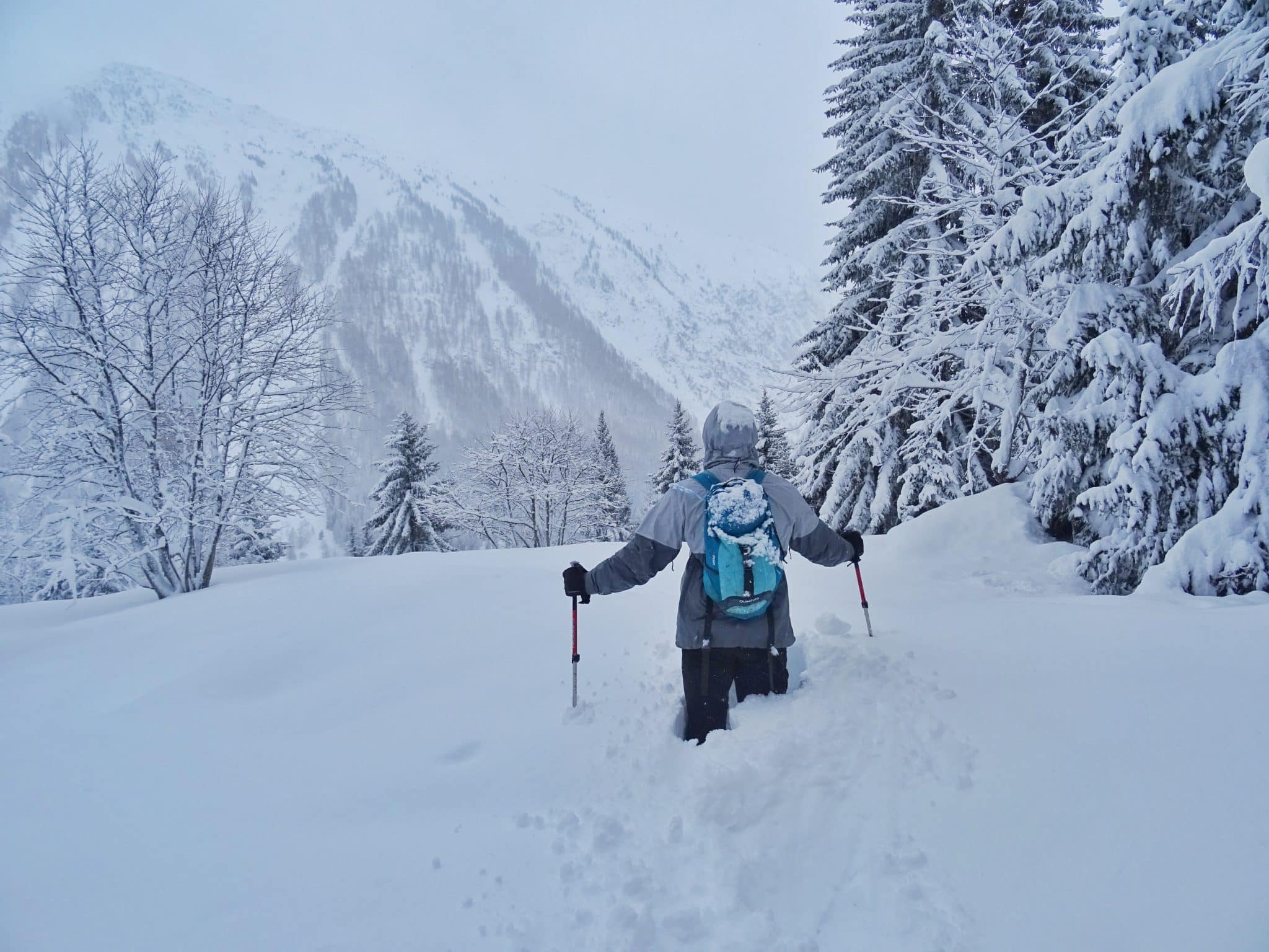 hike through blizzard