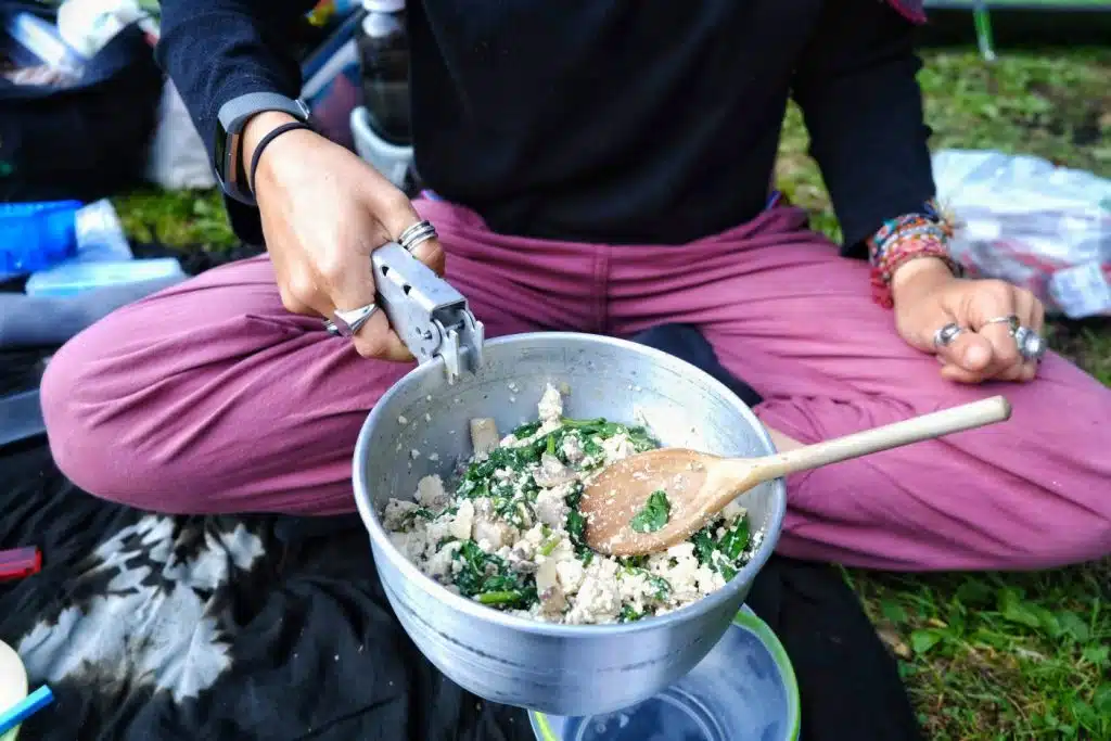 Vegan Protein Sources for Adventure Seekers 4 Vegan camping breakfast of tofu scramble