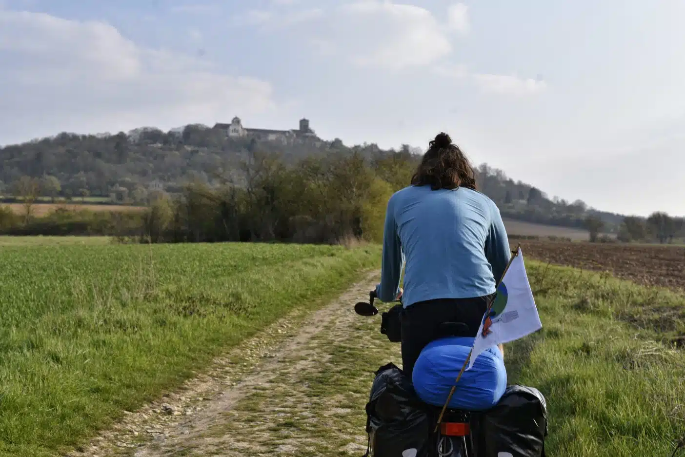 Man cycle touring