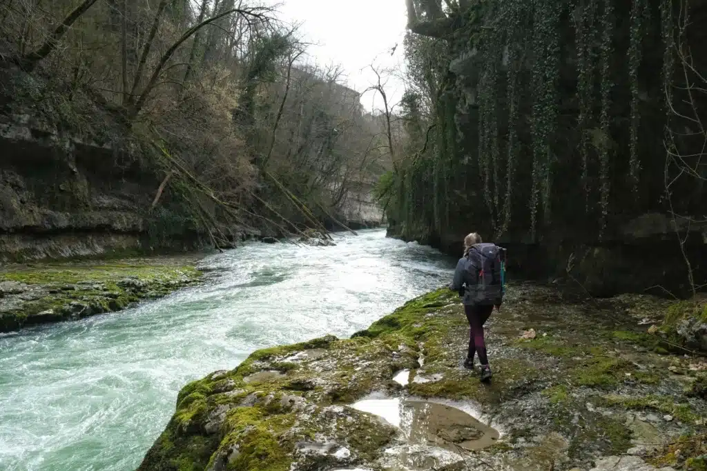 Girl on a hiking trip