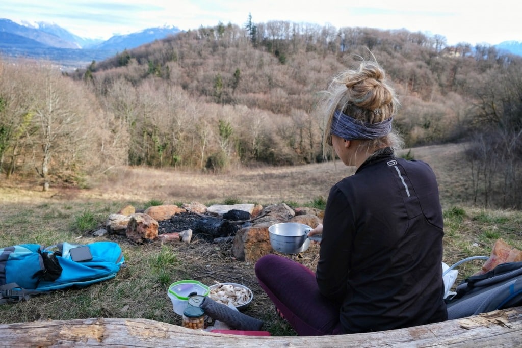 Vegan camping food