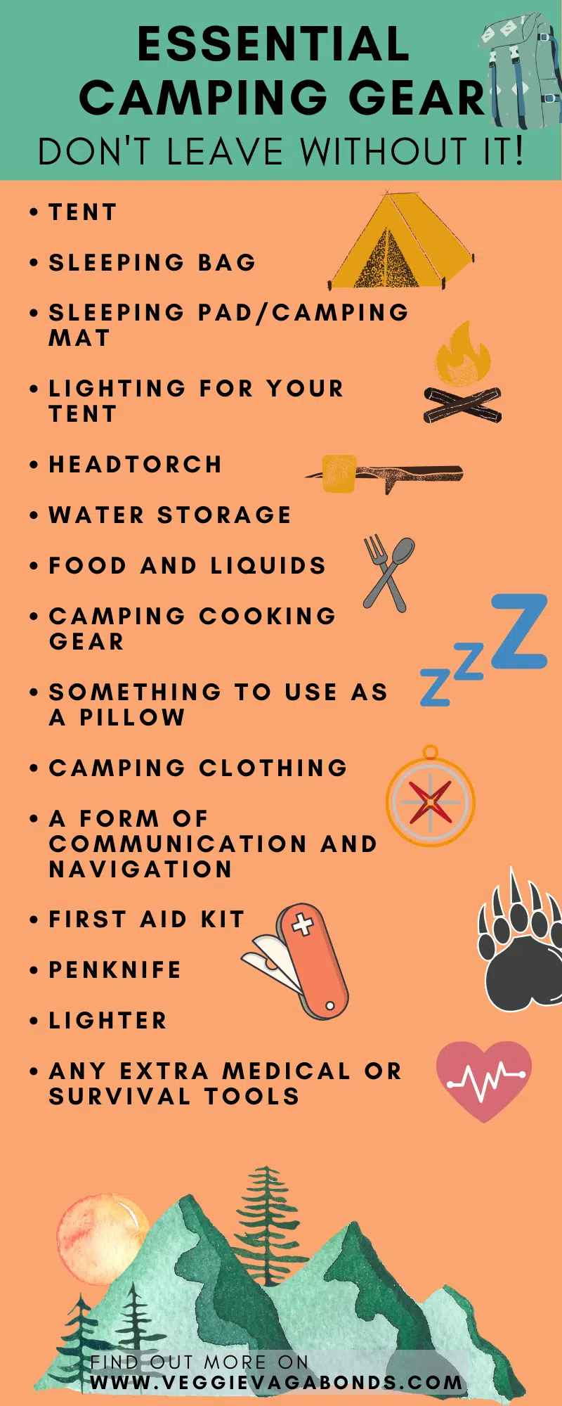 essential camping gear list