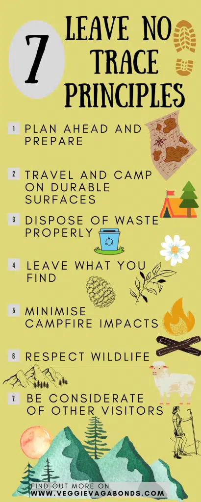 7 Leave No Trace Principles infographic 