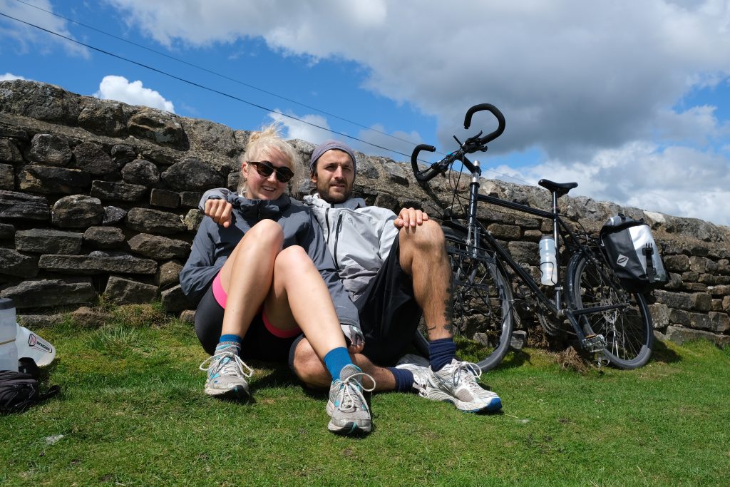 Couple on cycling adventure