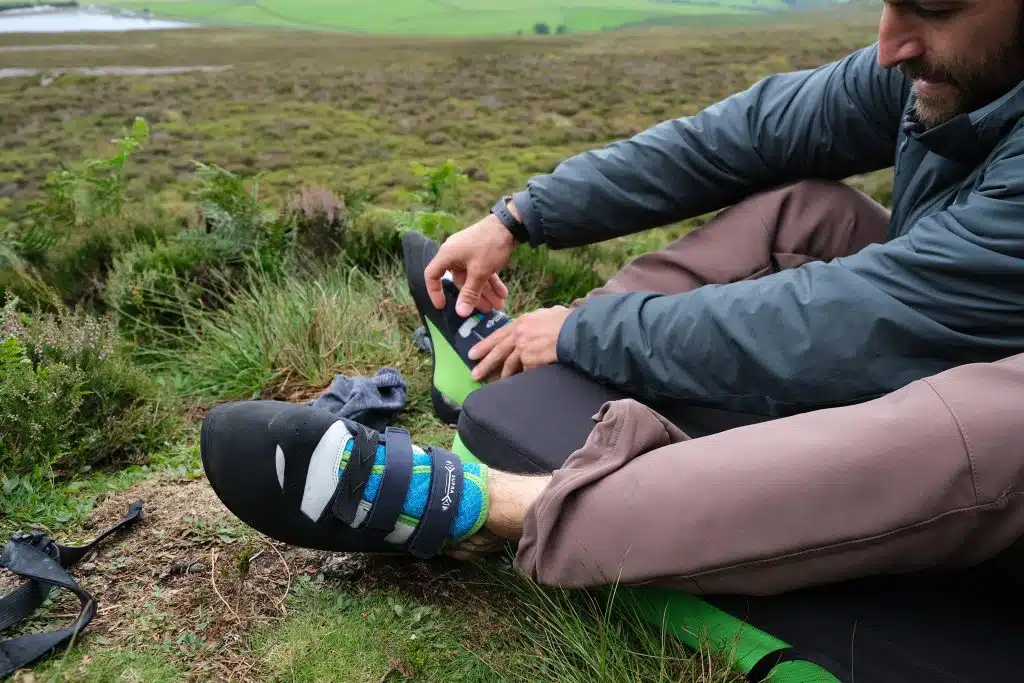 Vegan climbing shoes by Evolv