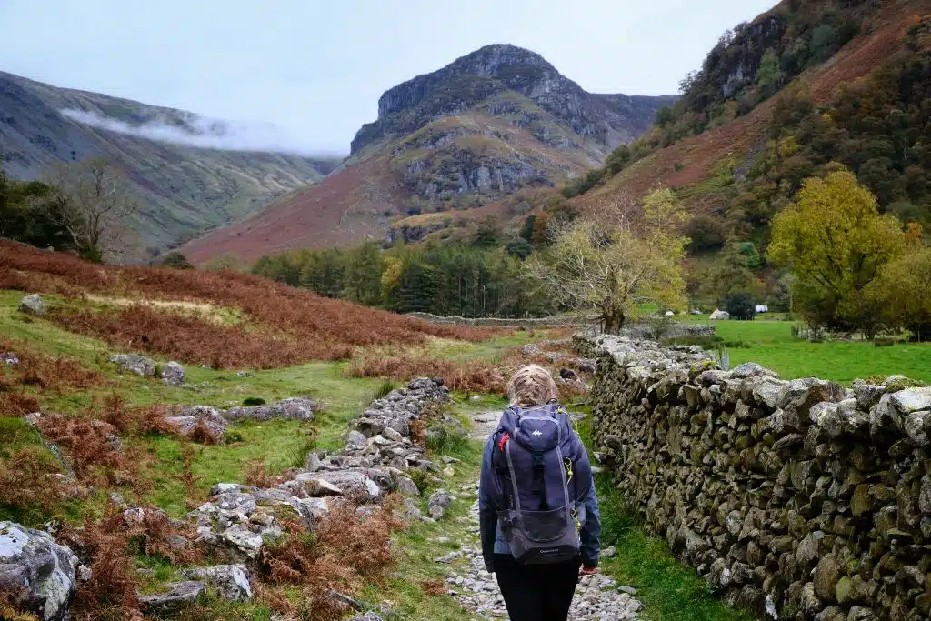 Girl hiking The Cumbria Way