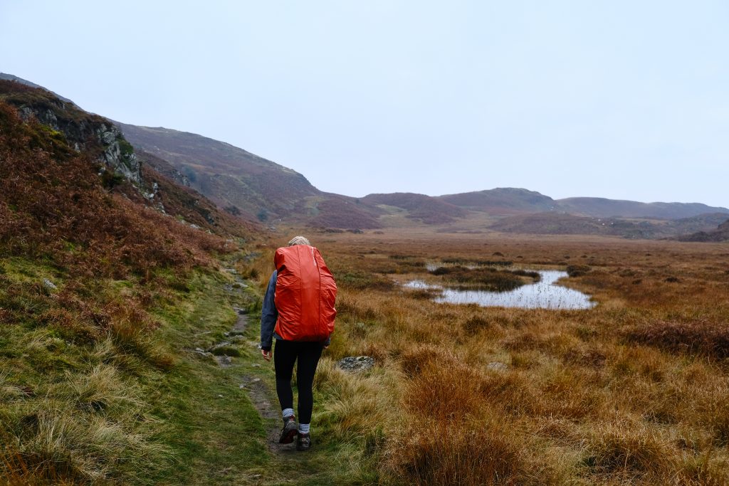 Gil hiking the Cumbria Way walk