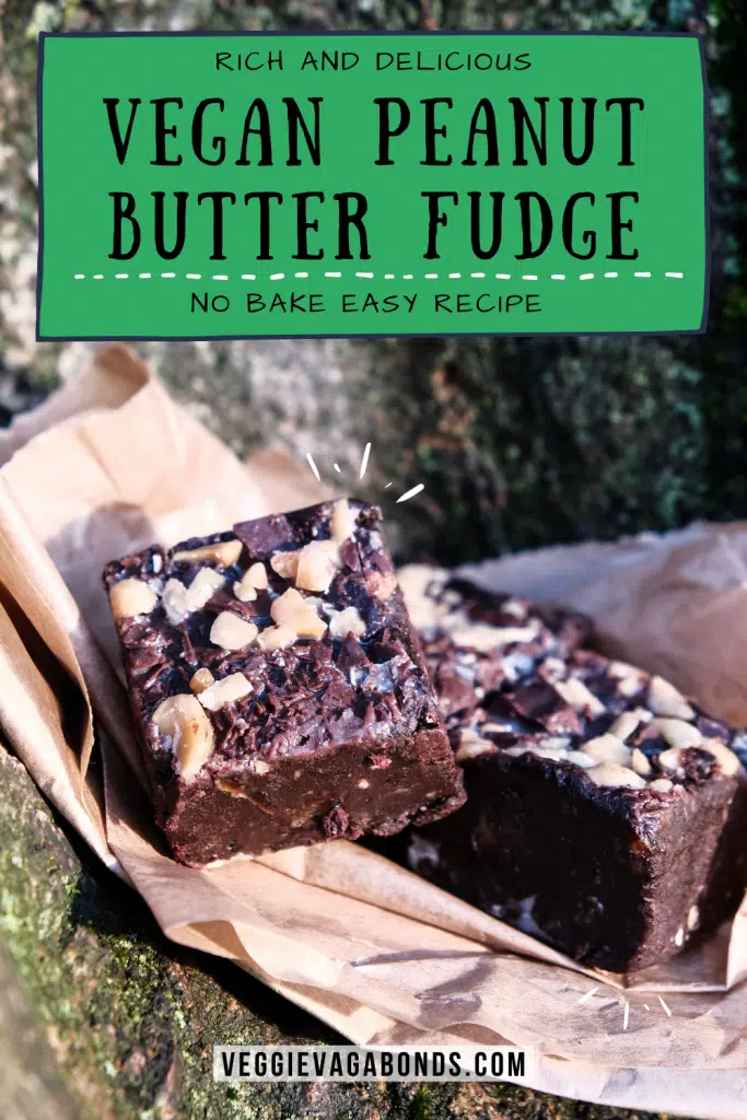 No-Bake Peanut Butter & Chocolate Vegan Fudge