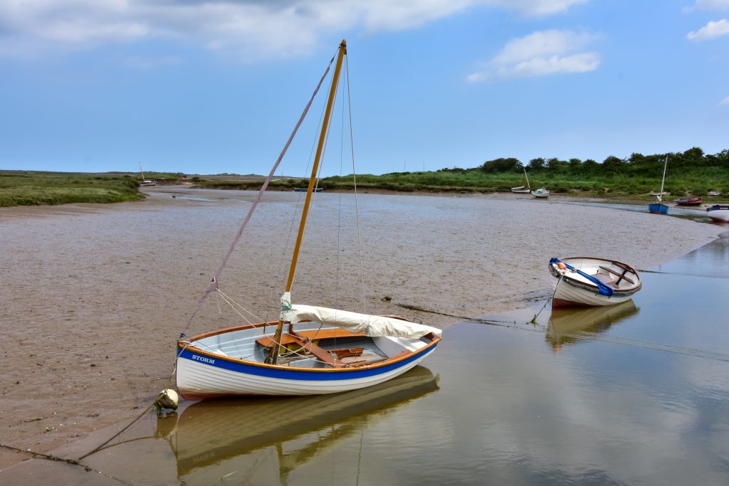 Small fishing boat on the UK coastline