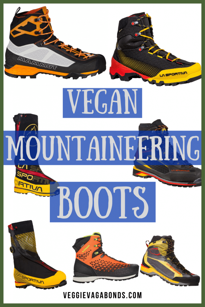 Vegan mountaineering boots pin