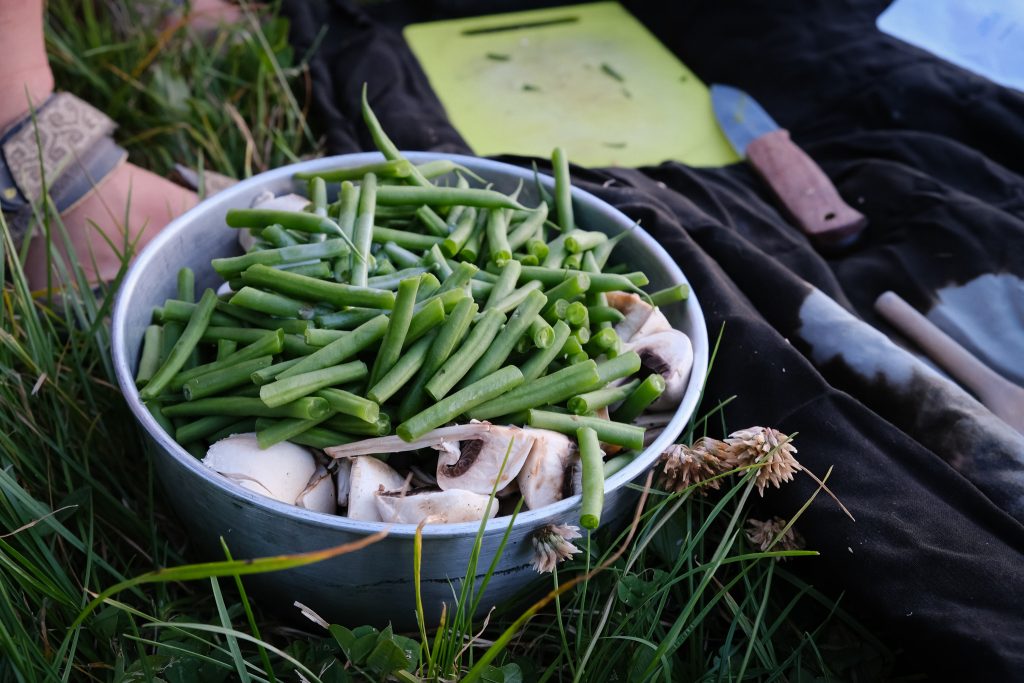 Vegan camping food