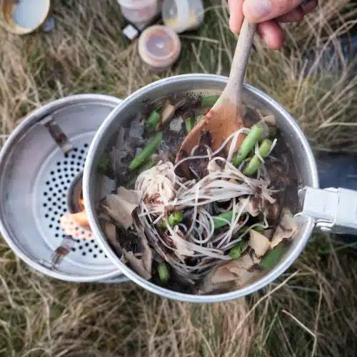 Vegan Miso Noodle Soup Camping Recipe